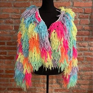 Shaggy multi color sweater